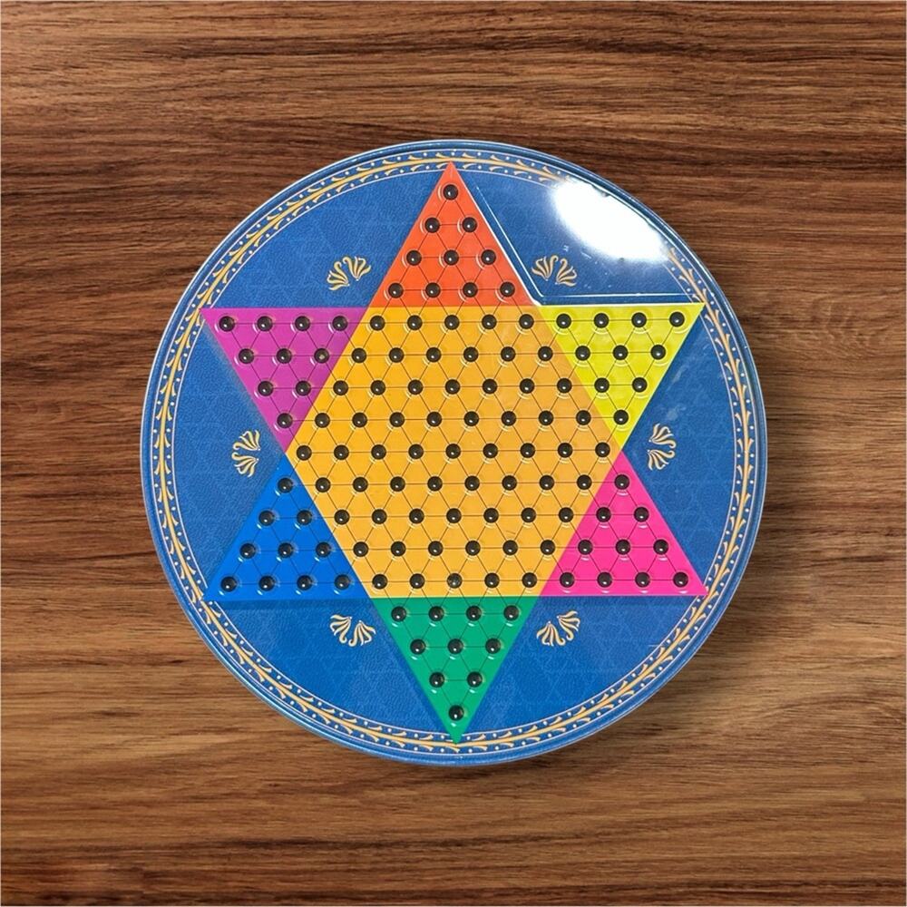 Colorful Vintage Chinese Checkers Board